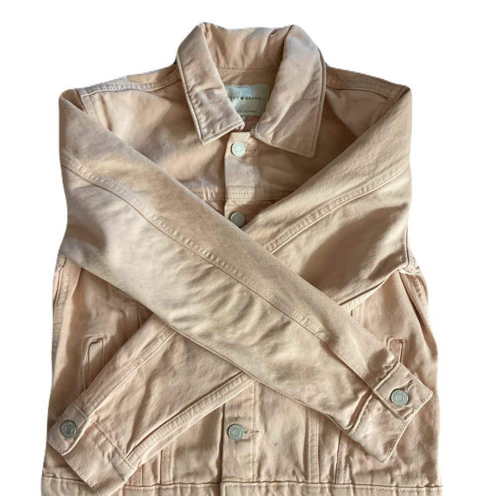 Absolutely adorable Lucky Brand Pink Denim Jacket See Description! - Picture 2 of 4